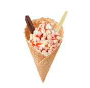 Super Cone Aardbei Marshmallow,Soft Ice Corner,Angelo,Good Choice;4,75
